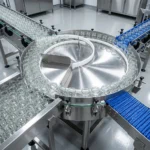 Линия розлива томатной пасты - Поворотный стол подачи пустой тары - Rotary Bottle Unscrambler