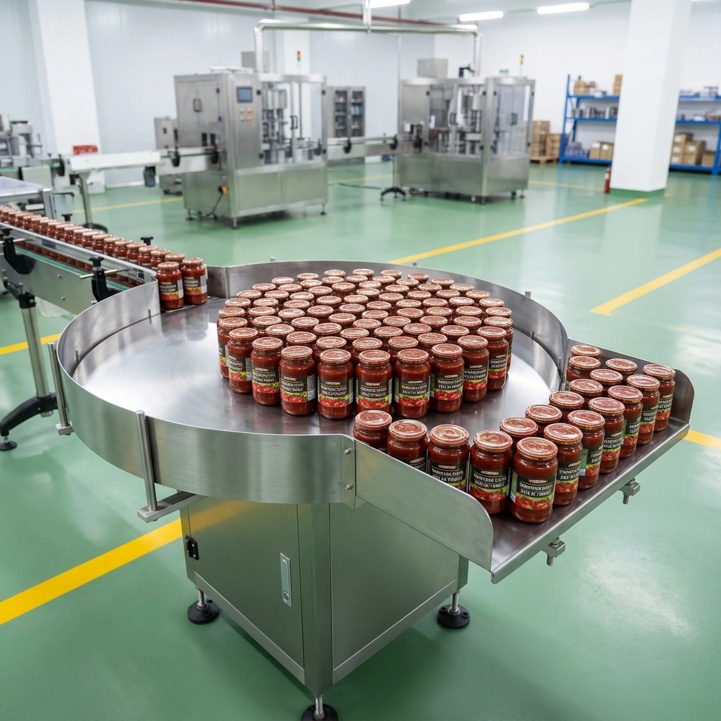 Поворотный стол накопления и буферизации готовой продукции