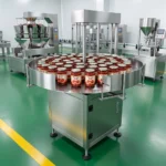 Линия розлива томатной пасты - Поворотный стол накопления банок - Accumulation Rotary Table